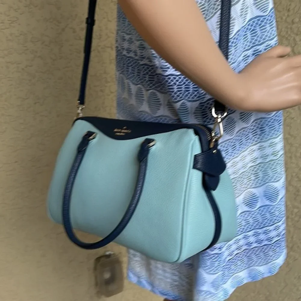 Kate Spade Colorblock Pebbled Leather Mimi Satchel Aphrodite - Picture 15 of 16